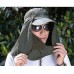 Outdoor Hiking Sport Hat UV Sun Wide Brim Neck Face Flap Cap Protection Fishing   eb-34926954
